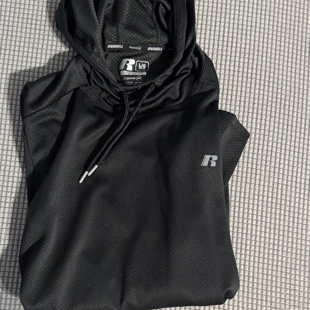 Russell Athletic Black Windbreaker Jacket